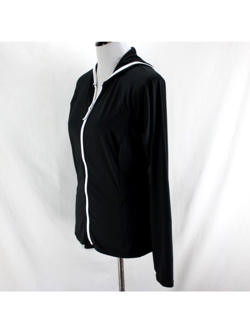Title Nine Sunbuster Full Zip Hoodie Jacket Womens Size M Black Long Sleeve - Picture 3 of 8